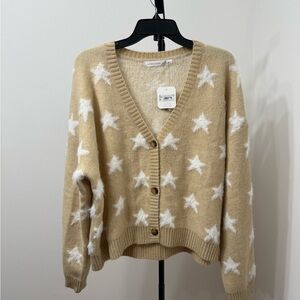 Altar'd State Tan Star Cardigan